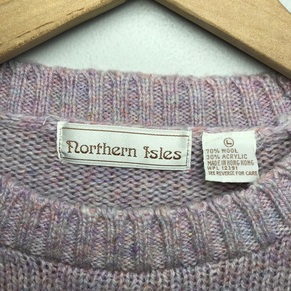 Northern Isles Wool Blend Speckled Sweater L FLAW - Picture 3 of 5